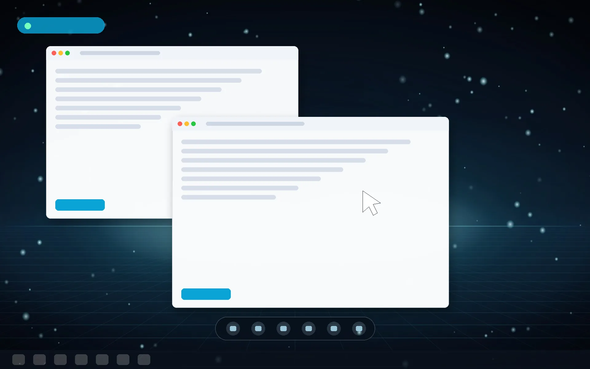 Fernsitzung: entfernter Windows-Desktop mit Steuerleiste